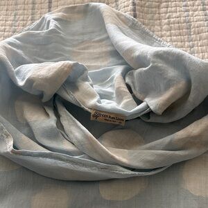 Light Blue Polka 100% pure linen, very comfortable